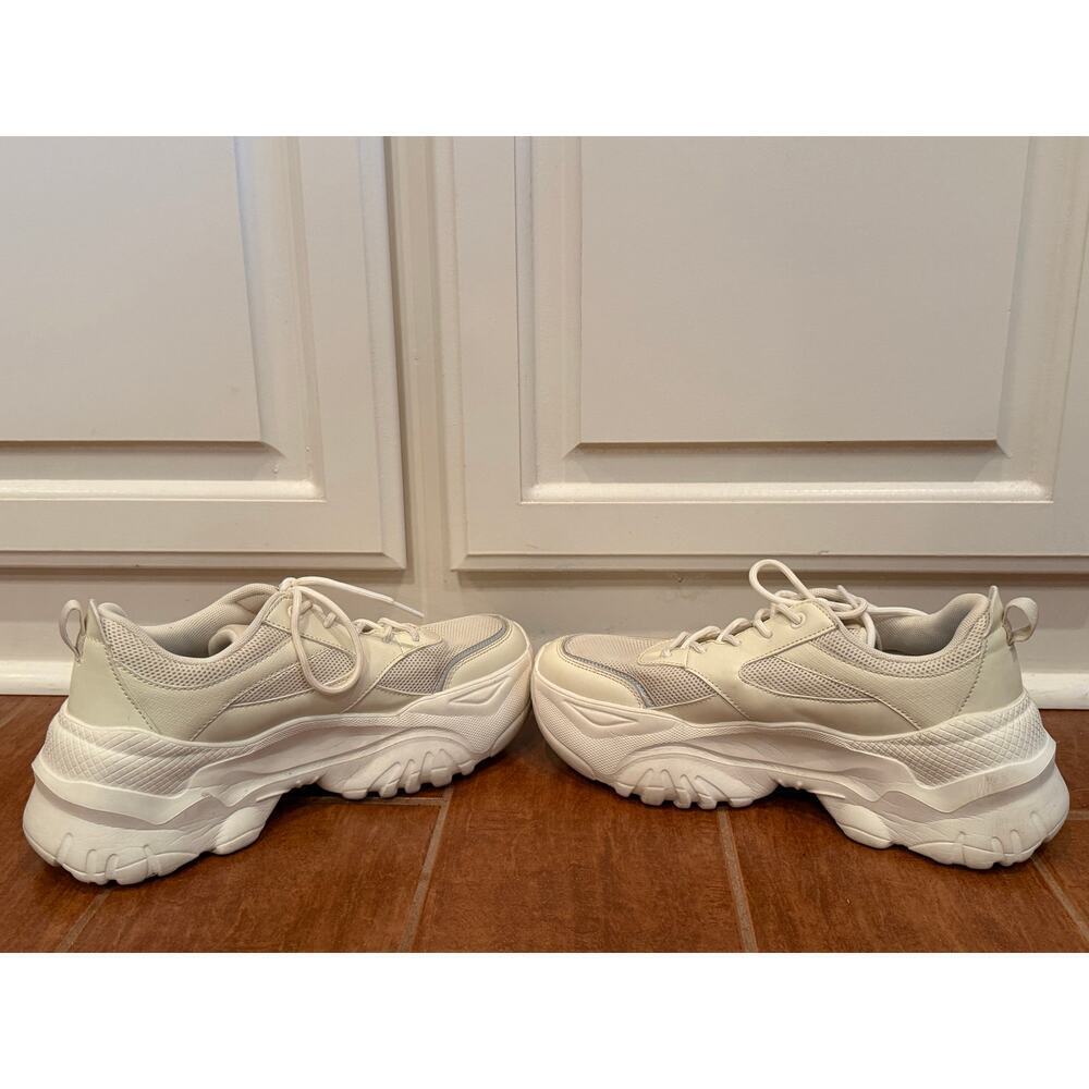 Dream Pairs Breathable Mesh Platform Sneakers White Size 8.5 - Picture 10 of 11